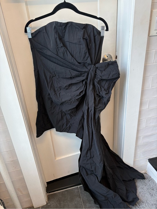 ASOS Dresses & Skirts - ASOS Black Strapless Gown with Dramatic Draped Bow